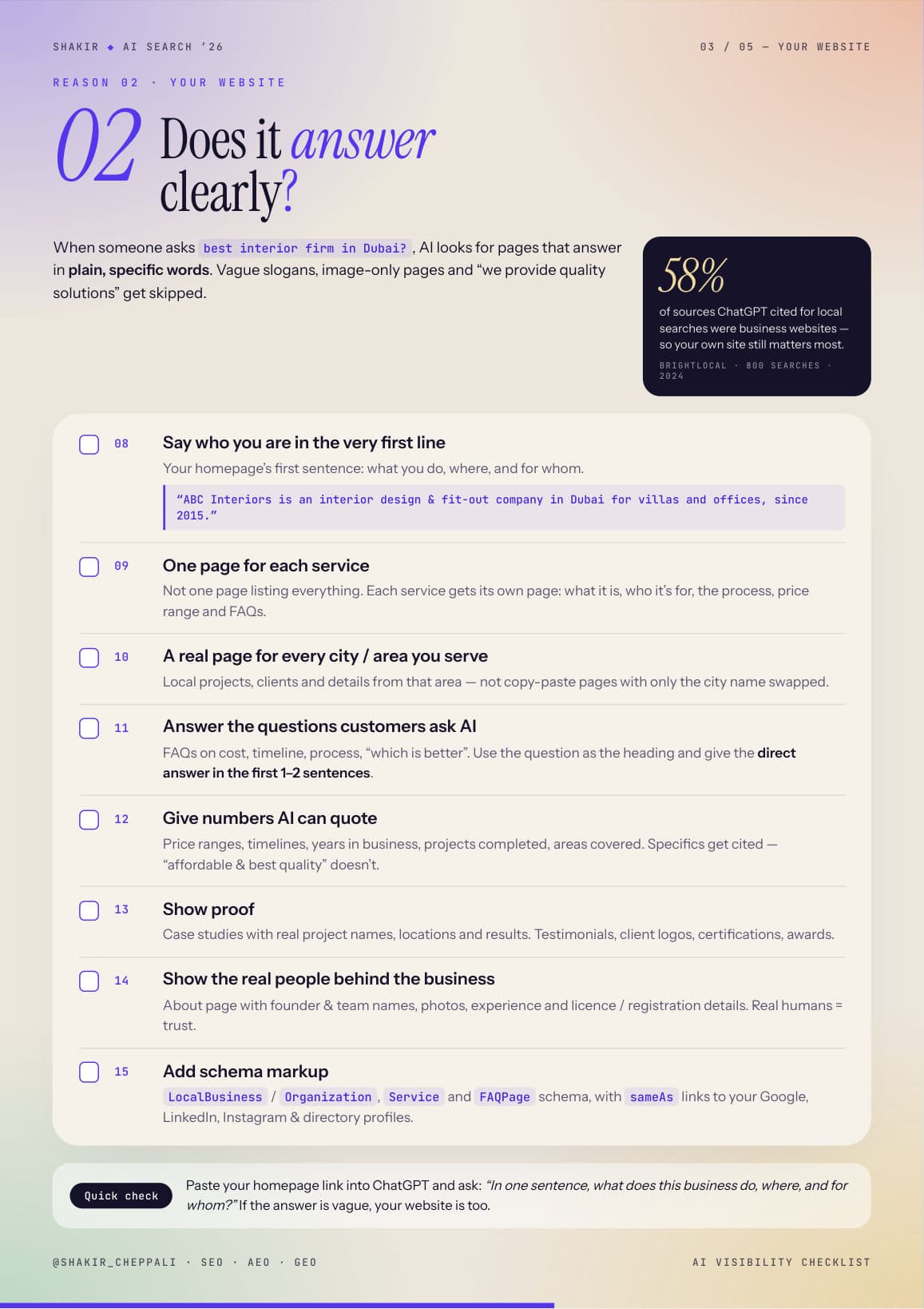 Checklist page 3 of 5
