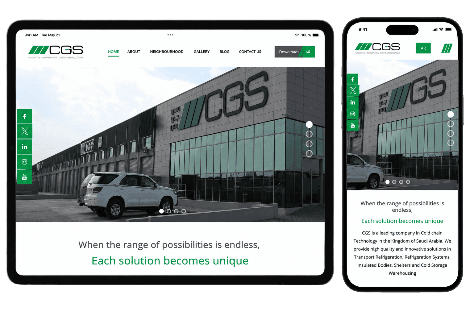 CGS Website Interface