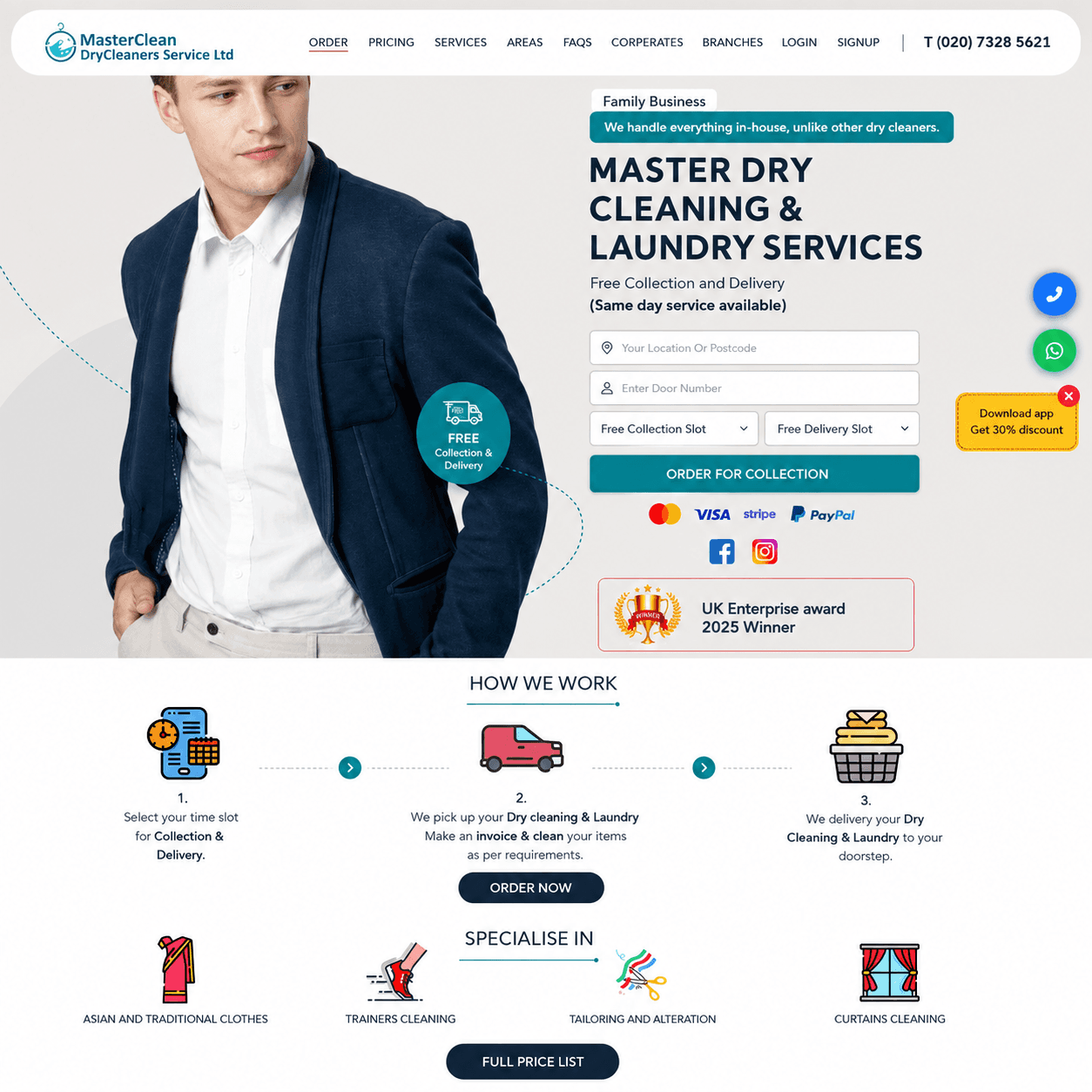 Master Dry Cleaner Website SEO Campaign