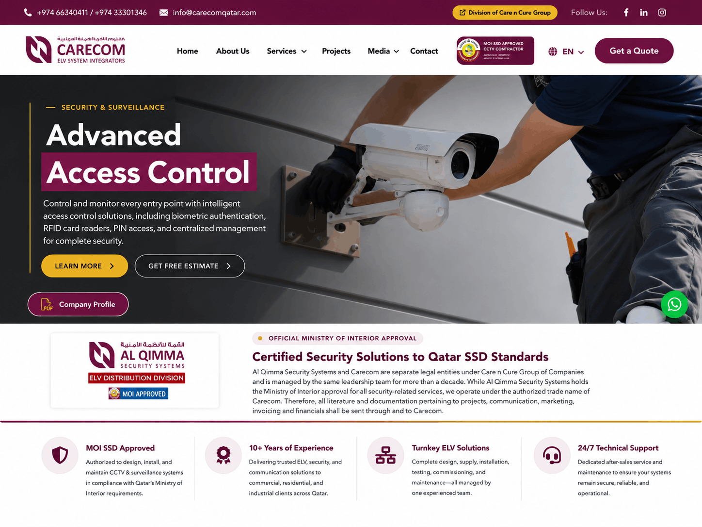 Carecom Qatar SEO Campaign by Shakir Cheppali