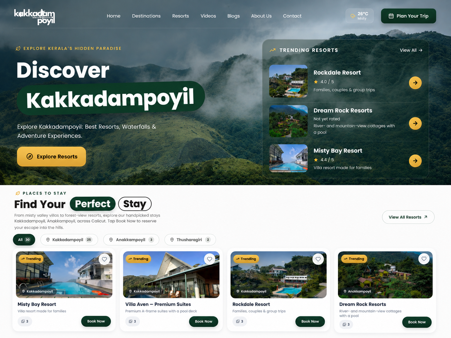Kakkadampoyil Tourism Website