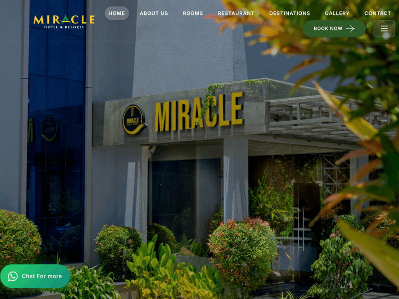 Miracle Resort Booking Platform by Shakir Cheppali Web Developer in Calicut